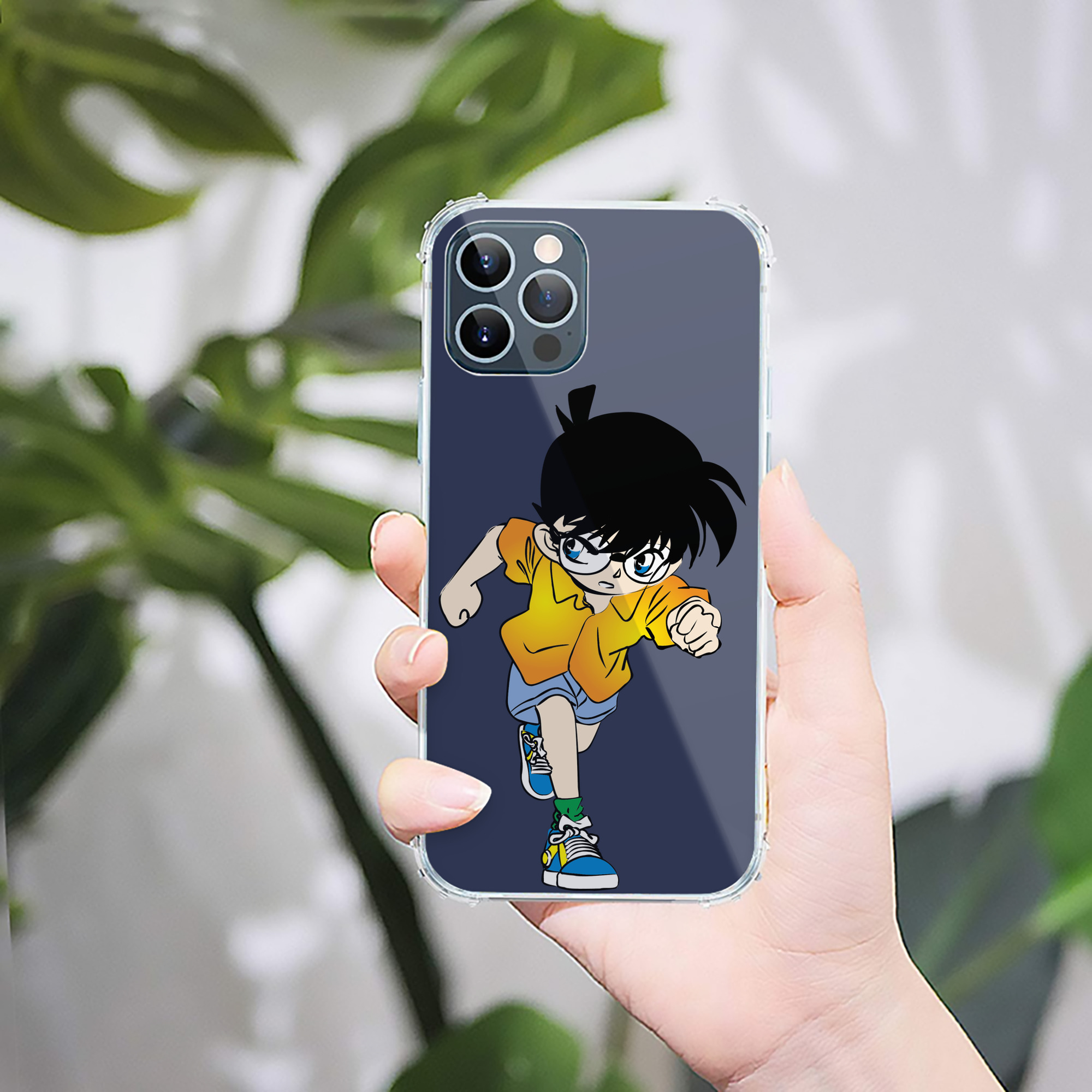 （画像用） 名探偵コナン 江戸川 コナン Detective Conan Conan Edogawa 【iPhone 12シリーズ対応】透明スマホケース（クリアソフトケース）